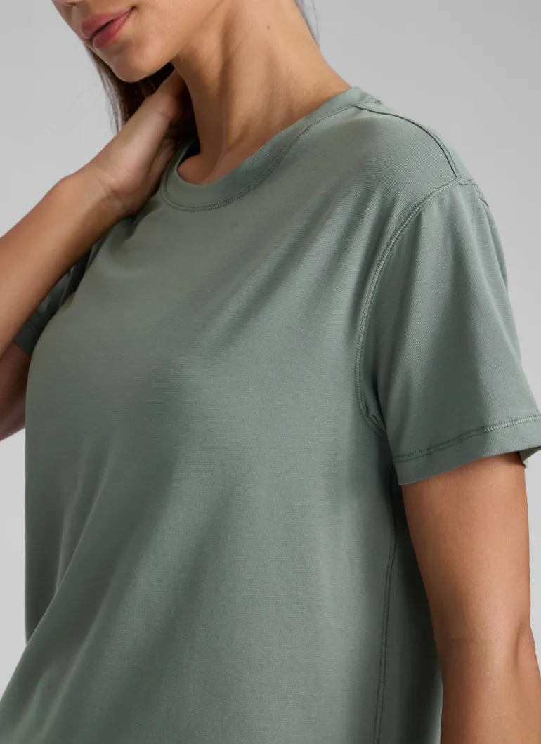 Poly Cotton-Blend Short Sleeves
