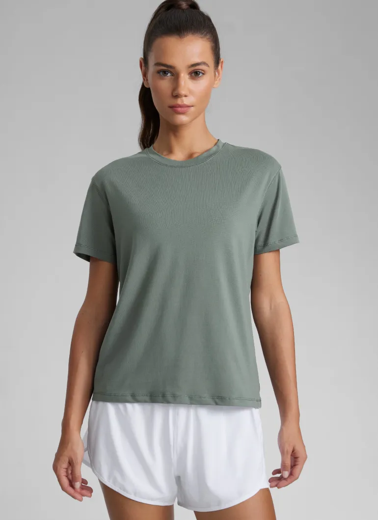 Poly Cotton-Blend Short Sleeves