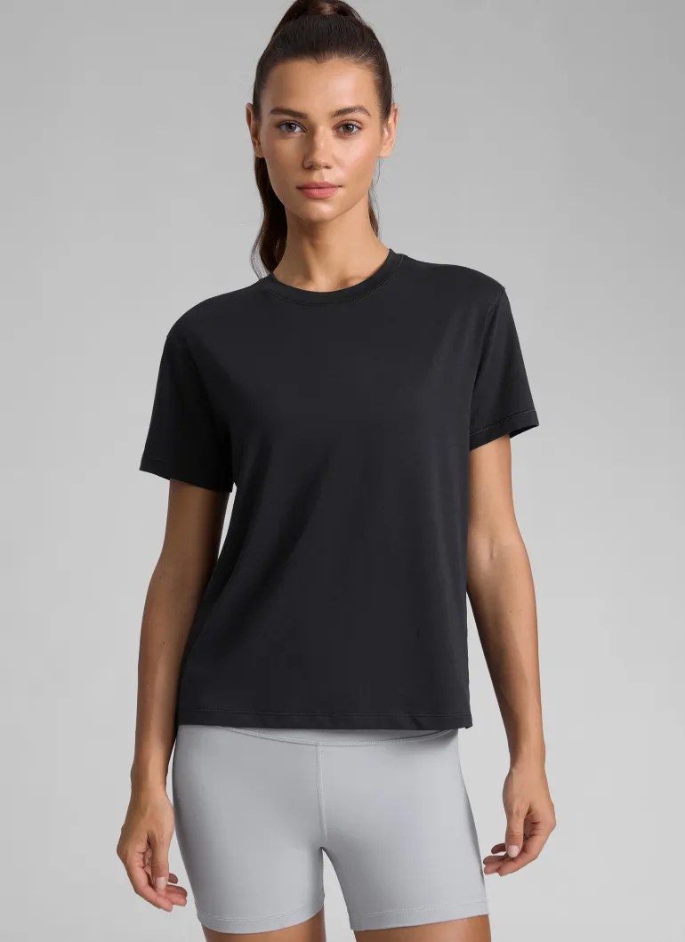 Poly Cotton-Blend Short Sleeves