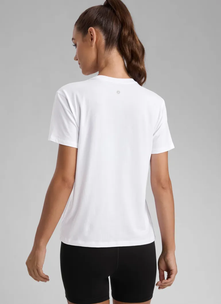 Poly Cotton-Blend Short Sleeves