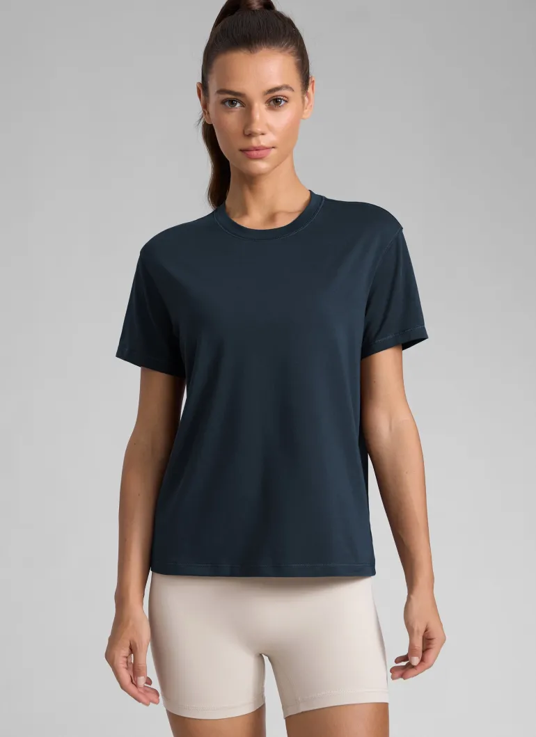 Poly Cotton-Blend Short Sleeves