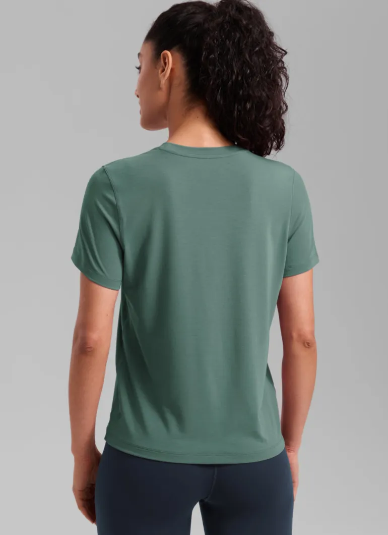 Quick Dry Crewneck Hip Length Short Sleeve