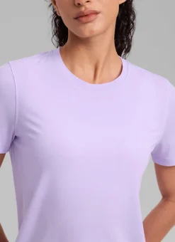Quick Dry Crewneck Hip Length Short Sleeve