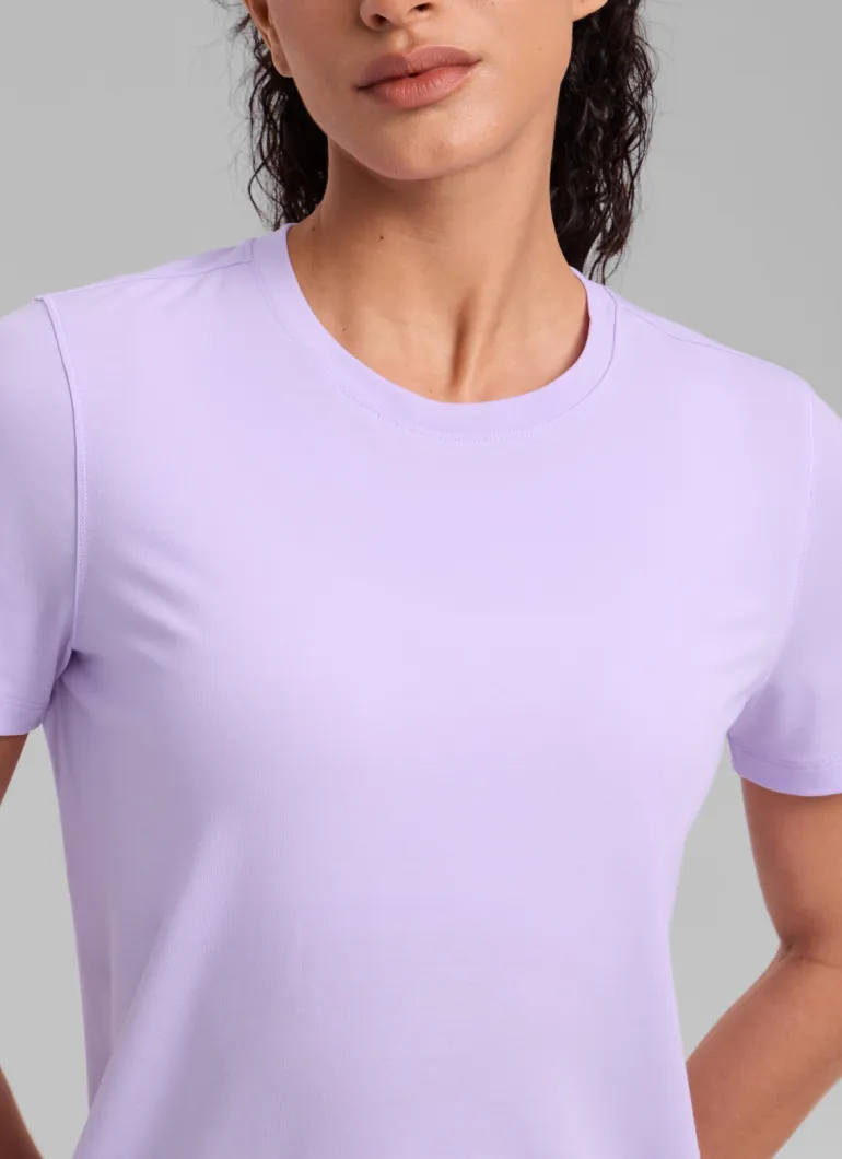 Quick Dry Crewneck Hip Length Short Sleeve