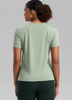 Quick Dry Crewneck Hip Length Short Sleeve