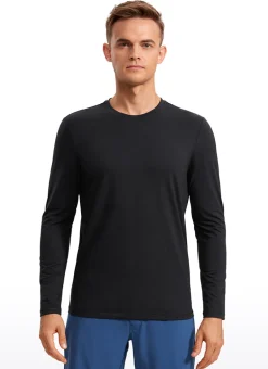 Quick Dry High Crewneck Long Sleeves Shirts