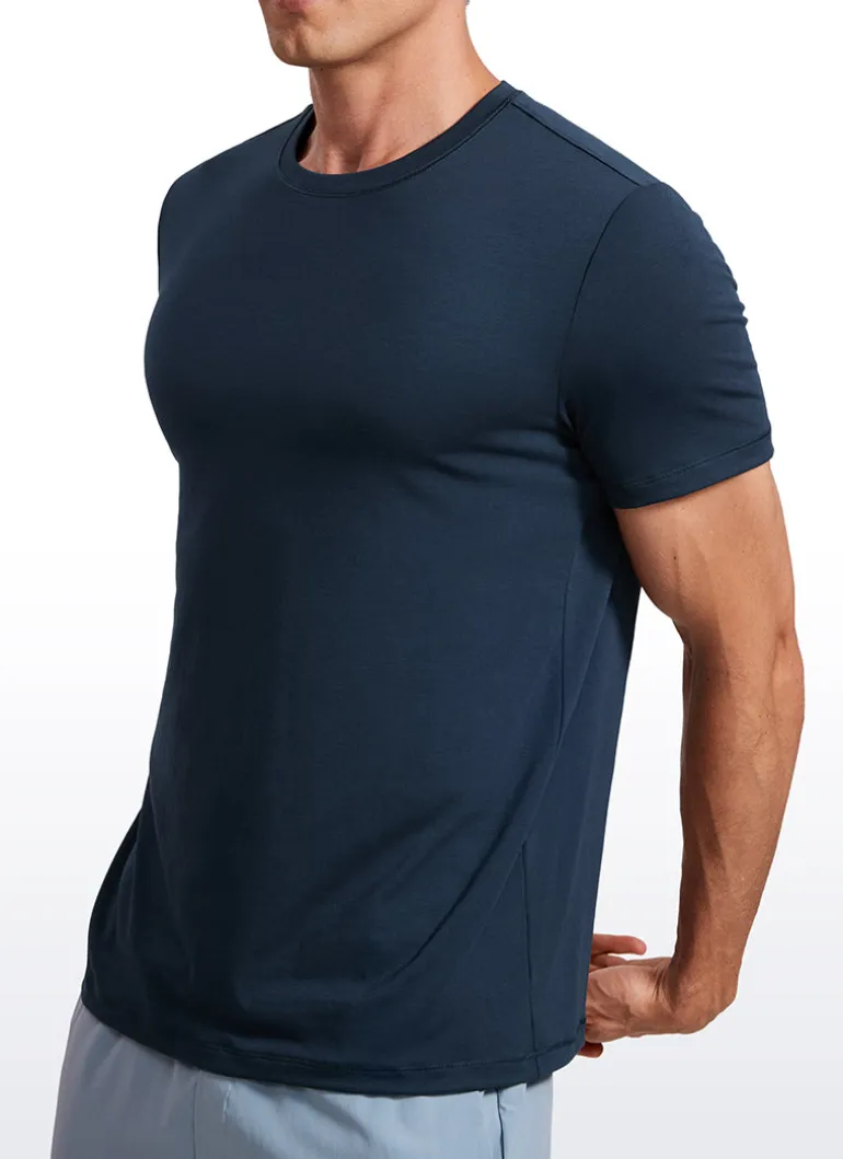 Quick Dry High Crewneck Short Sleeves Shirts