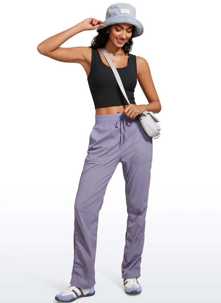Ribbed Cropped Length Scoop Neck Tank