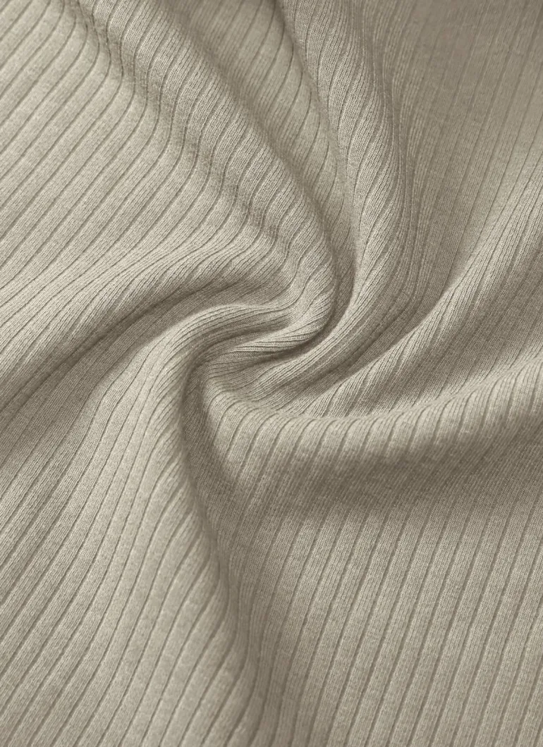 Ribbed Henley Neck Built in Bra Tank