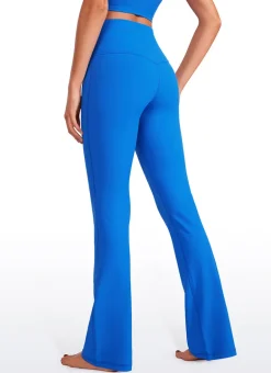 Ribbed High Waist Pocket Flare Leggings 31"