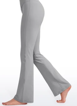 Ribbed High Waist Pocket Flare Leggings 31