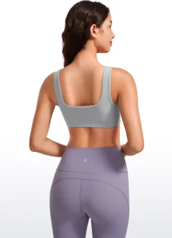 Ribbed Square Neck Padded Mini Bra