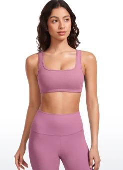 Ribbed Square Neck Padded Mini Bra