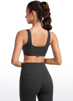 Ribbed Square Neck Padded Mini Bra