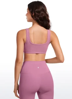 Ribbed Square Neck Padded Mini Bra