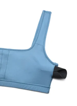 Ribbed Square Neck Padded Mini Bra