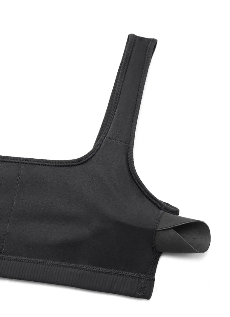 Ribbed Square Neck Padded Mini Bra