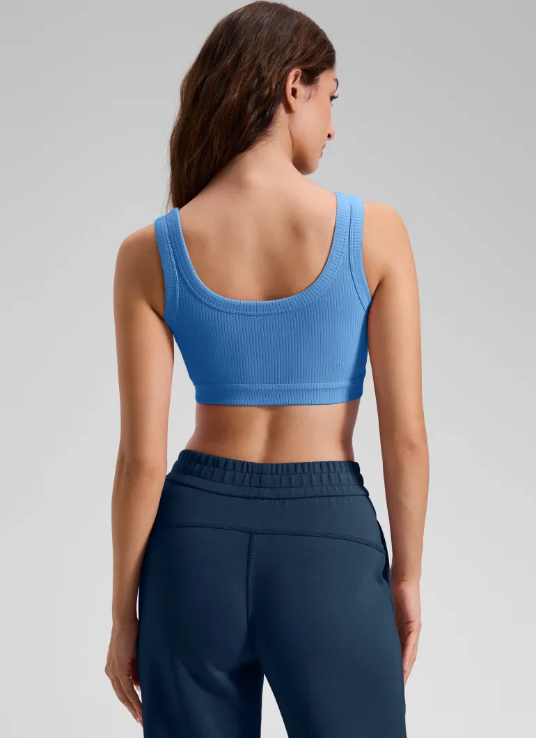 Ribbed U Back Sports Bra