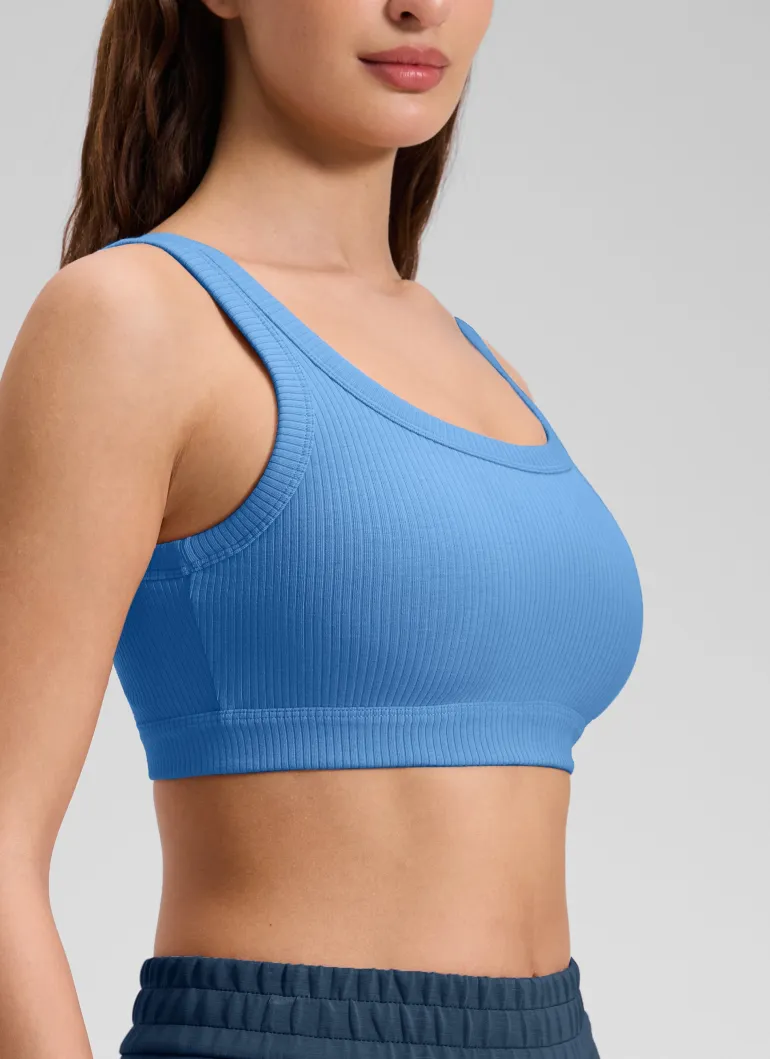 Ribbed U Back Sports Bra