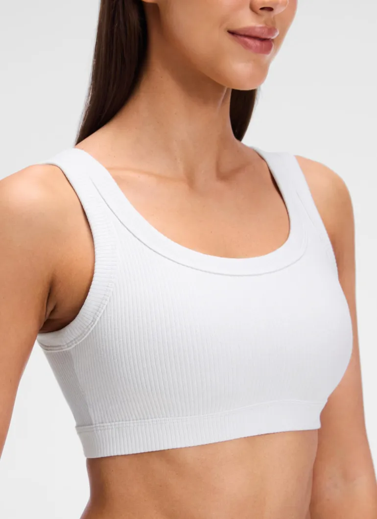 Ribbed U Back Sports Bra