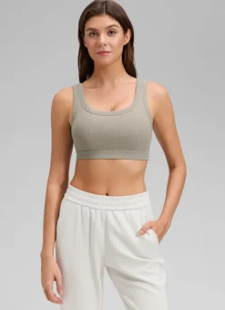Ribbed U Back Sports Bra