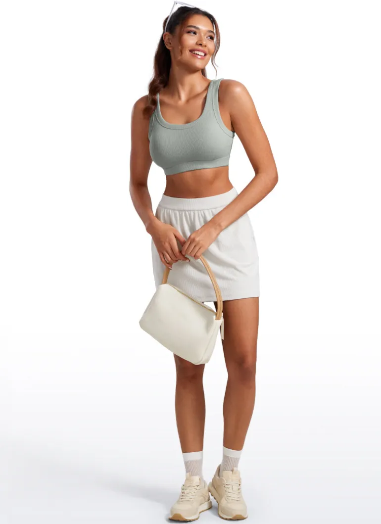 Ribbed U Back Sports Bra