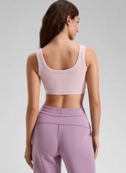 Ribbed U Back Sports Bra