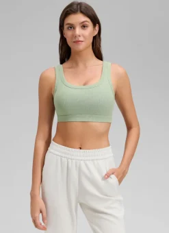 Ribbed U Back Sports Bra