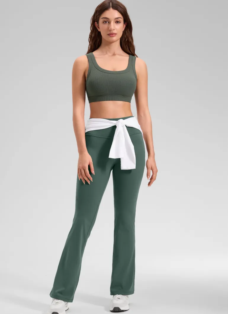 Ribbed U Back Sports Bra