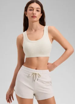 Ribbed U Back Sports Bra