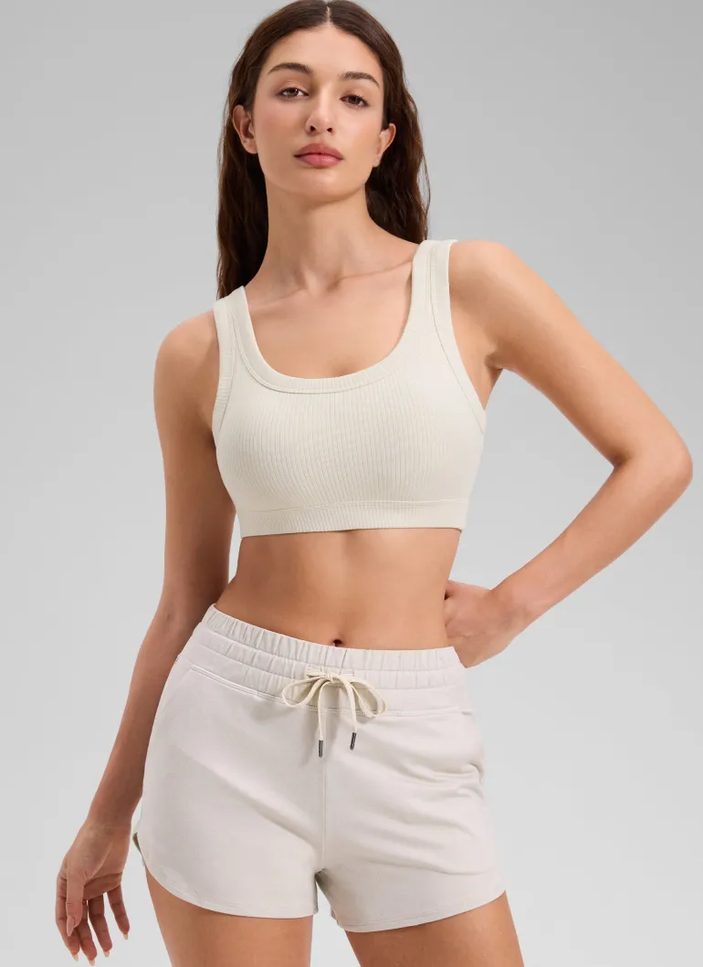 Ribbed U Back Sports Bra