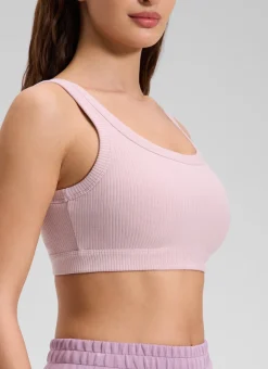 Ribbed U Back Sports Bra