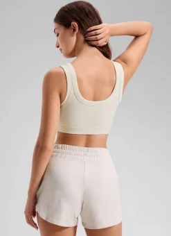Ribbed U Back Sports Bra