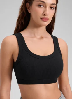 Ribbed U Back Sports Bra