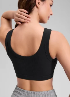 Ribbed U Back Sports Bra