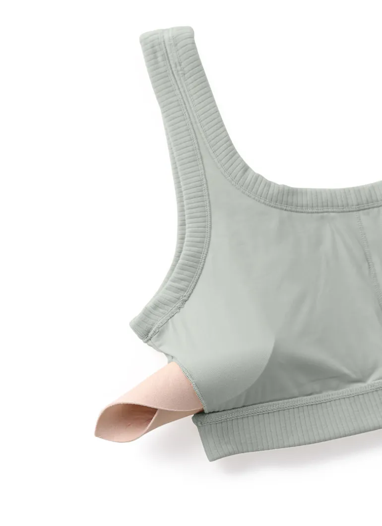 Ribbed U Back Sports Bra