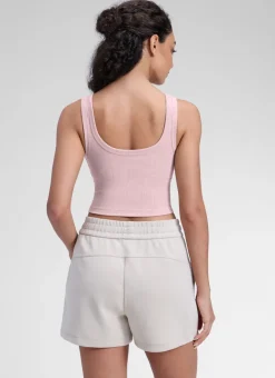 Ribbed U Neck Built in Bra Tank