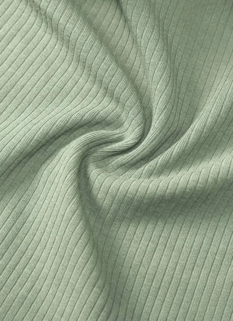 Ribbed U Neck Built in Bra Tank