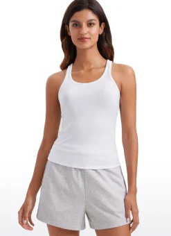 Ribbed Waist Length Modal Racerback Tank