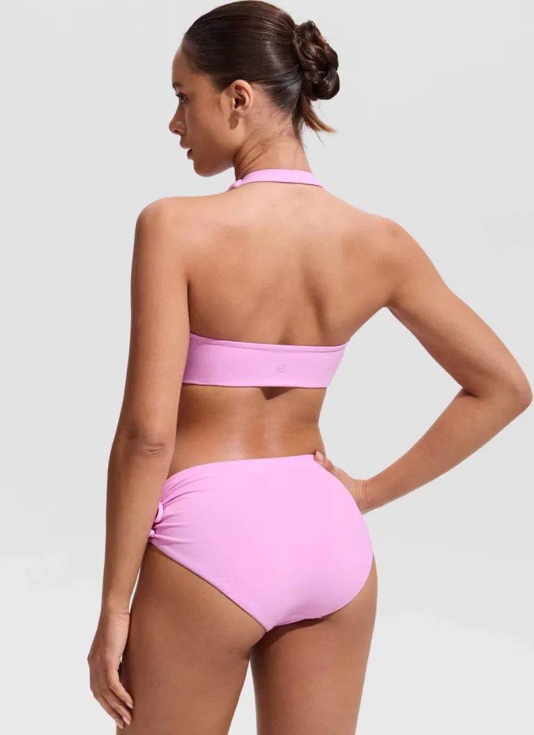 Ruched Front Halter Bikini Top