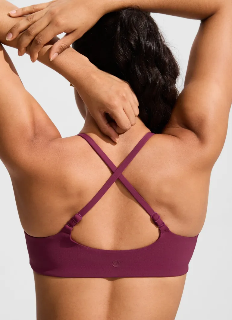 Scoop Neck Adjustable Strap Bikini Top