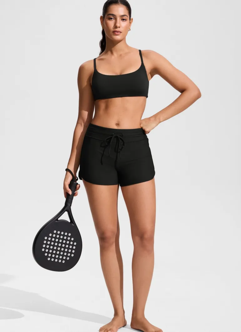 Scoop Neck Adjustable Strap Bikini Top