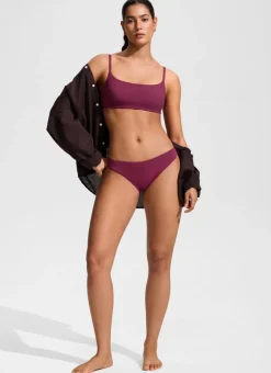 Scoop Neck Adjustable Strap Bikini Top