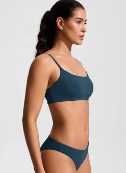 Scoop Neck Adjustable Strap Bikini Top