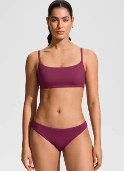 Scoop Neck Adjustable Strap Bikini Top