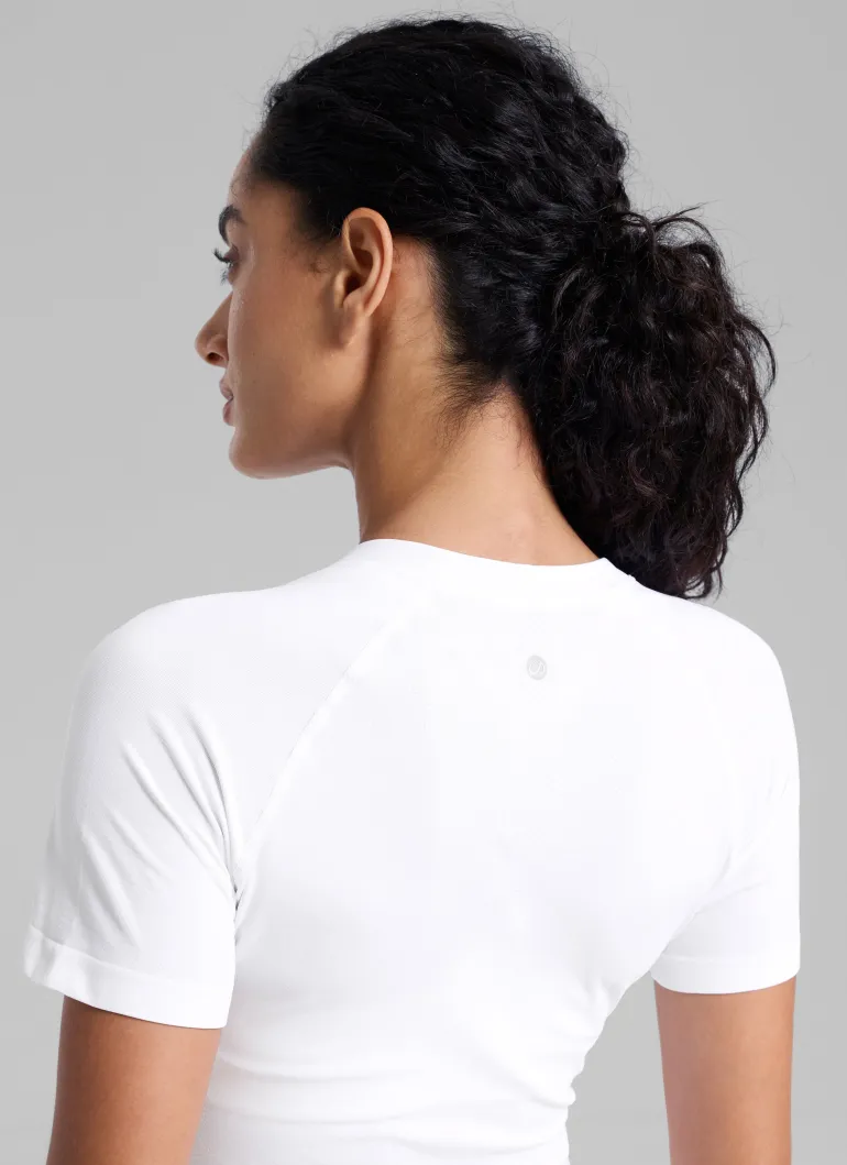 Seamless Crew Neck Cropped Short Sleeve