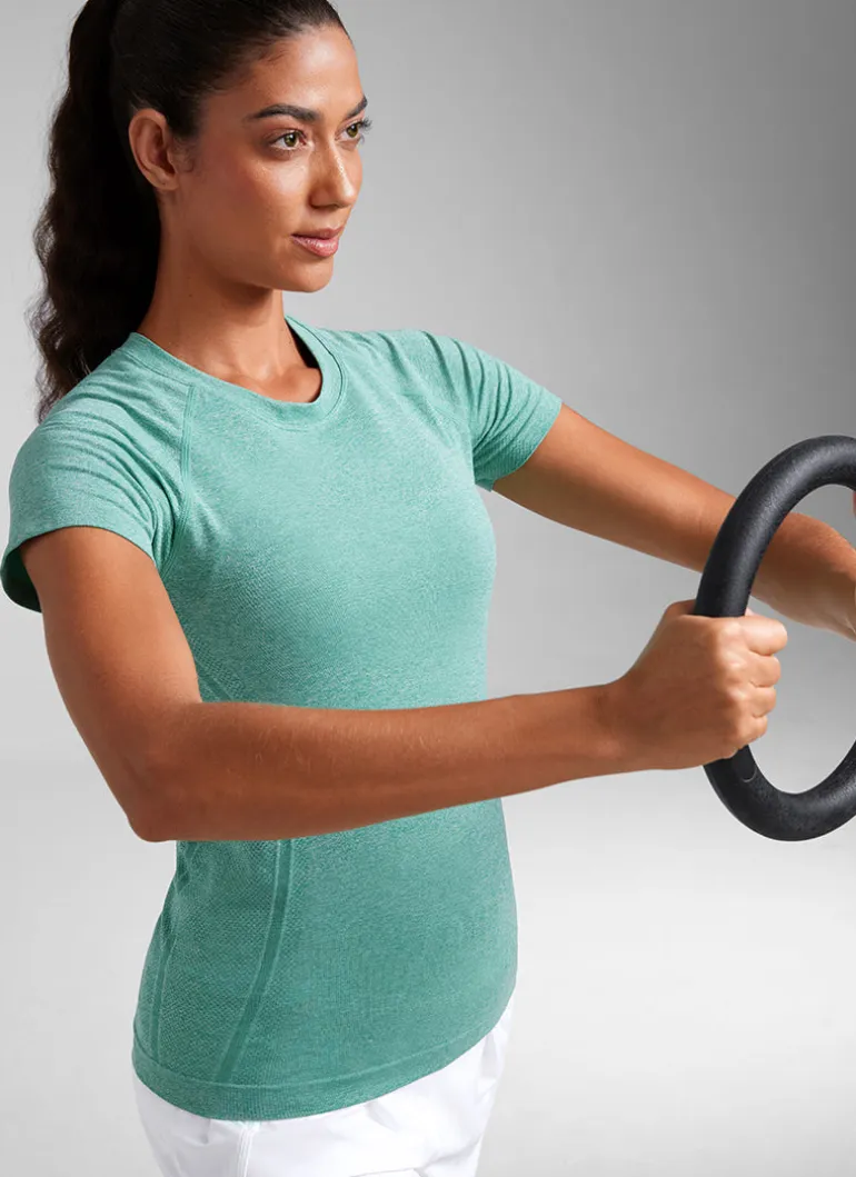 Seamless Hip Length Short Sleeve