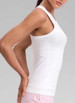 Seamless Racerback High Crewneck Hip Tank