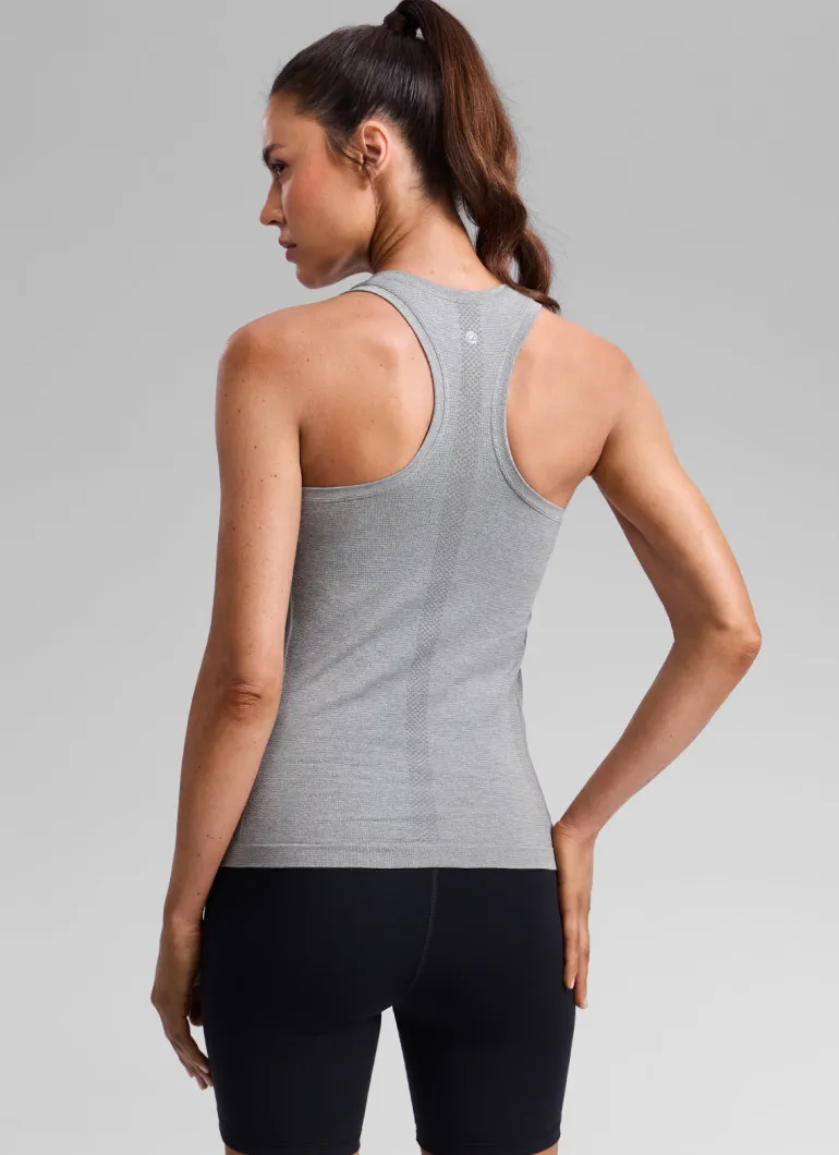 Seamless Racerback High Crewneck Hip Tank