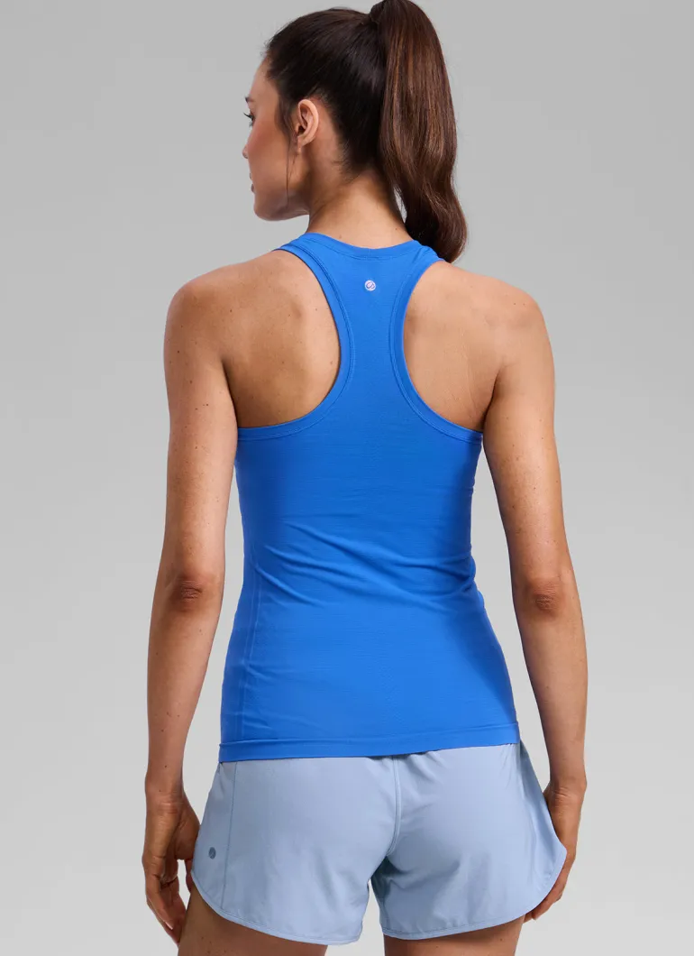 Seamless Racerback High Crewneck Hip Tank